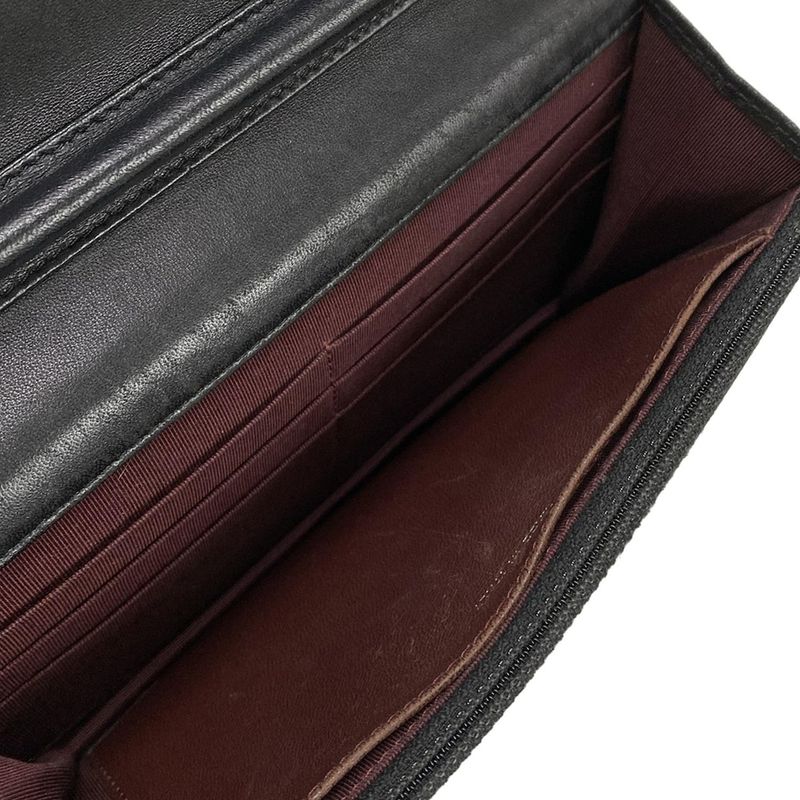 Chanel Wallet Matelasse A33814 Black Chain Wallet W/silver Hardware Lambskin