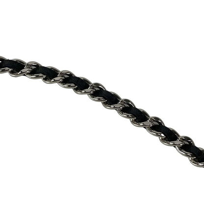 Chanel Wallet Matelasse A33814 Black Chain Wallet W/silver Hardware Lambskin