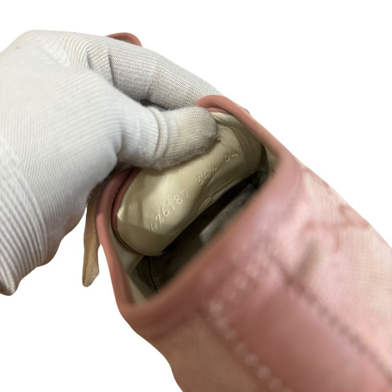 Good Gucci GG Canvas Leather Low Cut Sneakers 34 1/2 21.5cm (8.46in) Equivalent