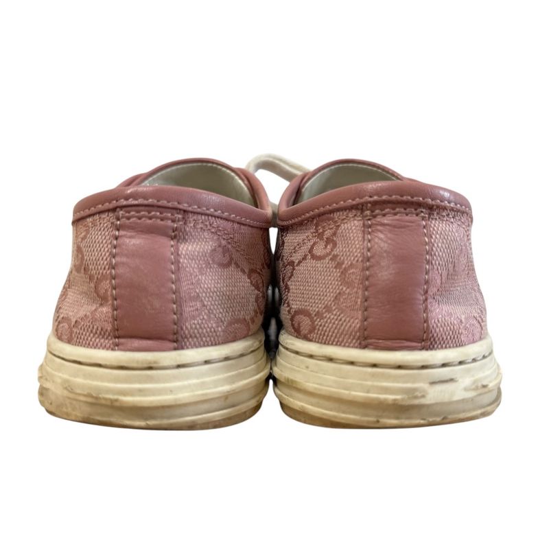 Good Gucci GG Canvas Leather Low Cut Sneakers 34 1/2 21.5cm (8.46in) Equivalent