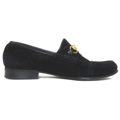 Gucci Vintage Suede Leather Horsebit Loafers 4.5B Approx 21.5cm (8.46in) Black