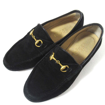 Gucci Vintage Suede Leather Horsebit Loafers 4.5B Approx 21.5cm (8.46in) Black