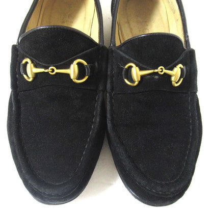 Gucci Vintage Suede Leather Horsebit Loafers 4.5B Approx 21.5cm (8.46in) Black