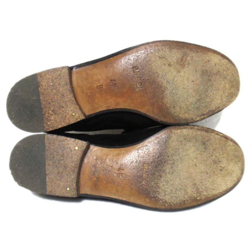 Gucci Vintage Suede Leather Horsebit Loafers 4.5B Approx 21.5cm (8.46in) Black