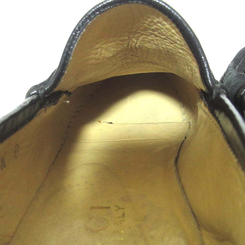 Gucci Vintage Suede Leather Horsebit Loafers 4.5B Approx 21.5cm (8.46in) Black