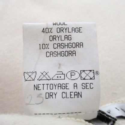 Good Celine Knee Length Cashgora Blend Wool Skirt Size 40 Off White Women Used