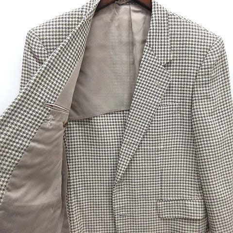 Christian DIOR Monsieur Wool Silk Allover Tailored Jacket 2B Off White AB5