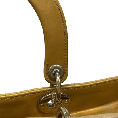 Dior/christian Dior Handbag Lady Dior Large Bag Dark Yellow Leather