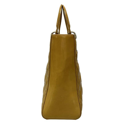 Dior/christian Dior Handbag Lady Dior Large Bag Dark Yellow Leather