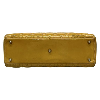 Dior/christian Dior Handbag Lady Dior Large Bag Dark Yellow Leather