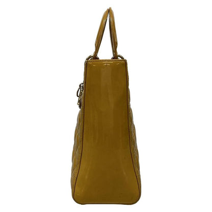 Dior/christian Dior Handbag Lady Dior Large Bag Dark Yellow Leather