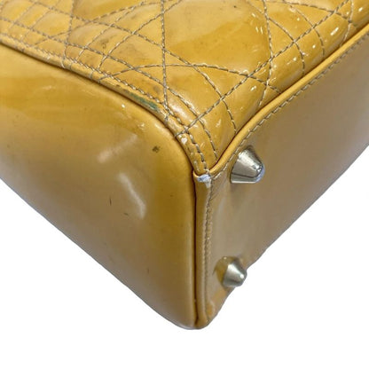 Dior/christian Dior Handbag Lady Dior Large Bag Dark Yellow Leather