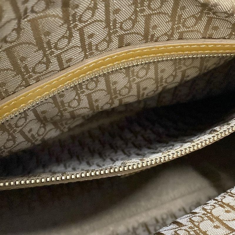 Dior/christian Dior Handbag Lady Dior Large Bag Dark Yellow Leather