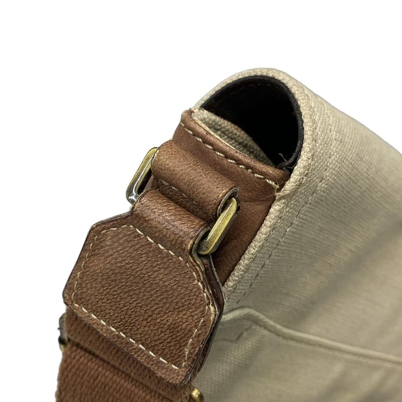 Dior/christian Dior Shoulder Bag Saddle Bag Beige And Dark Brown Leather