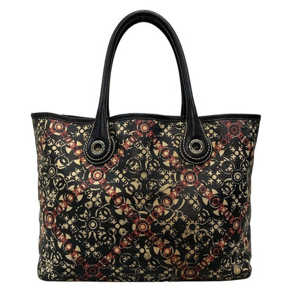 Chanel Tote Bag Cocos Travel Black×red×ivory Leather