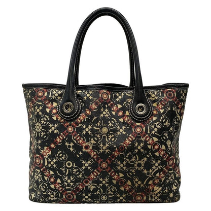 Chanel Tote Bag Cocos Travel Black×red×ivory Leather