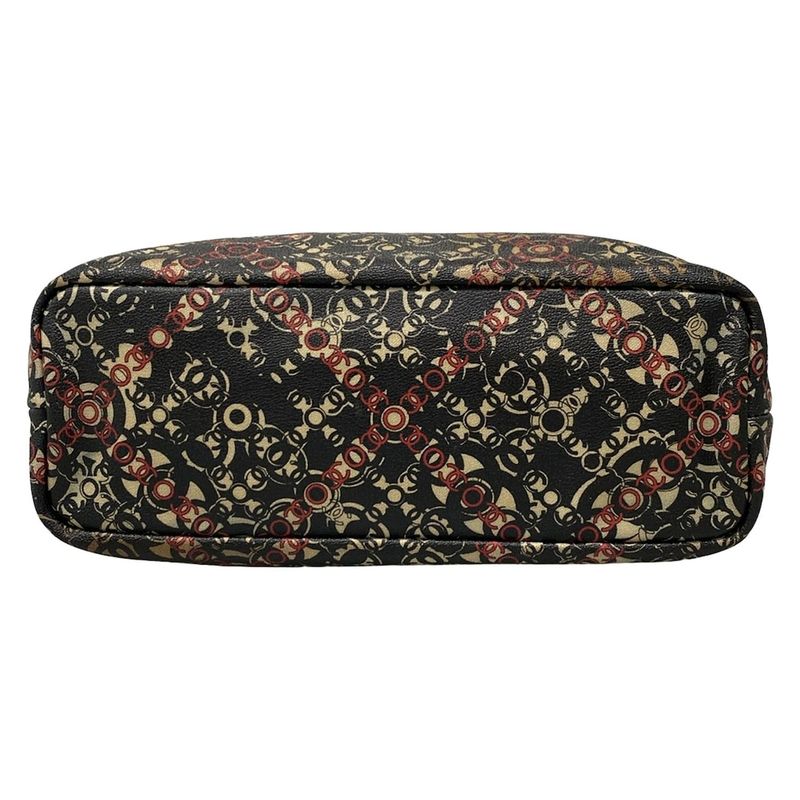 Chanel Tote Bag Cocos Travel Black×red×ivory Leather