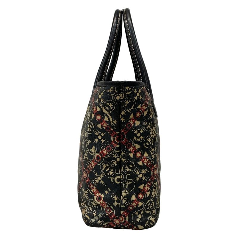 Chanel Tote Bag Cocos Travel Black×red×ivory Leather