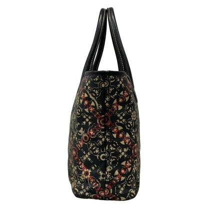 Chanel Tote Bag Cocos Travel Black×red×ivory Leather