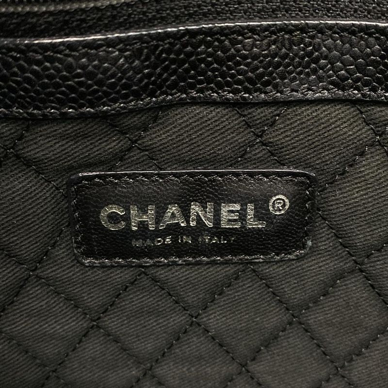 Chanel Tote Bag Cocos Travel Black×red×ivory Leather