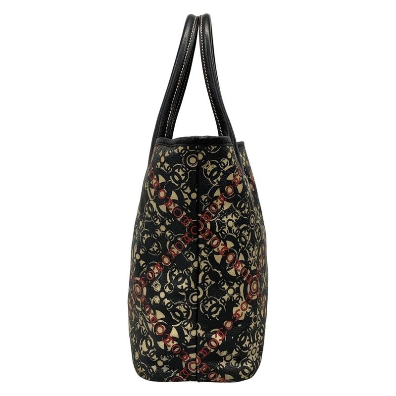 Chanel Tote Bag Cocos Travel Black×red×ivory Leather