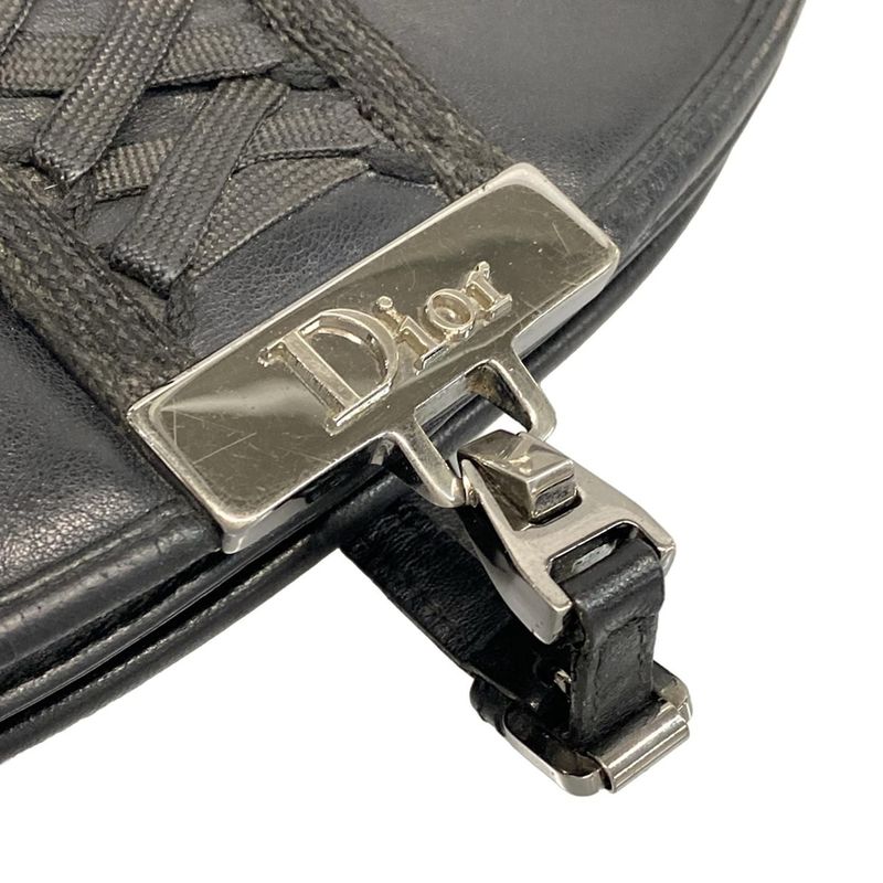 Dior/christian Dior Shoulder Bag Admit It Black Leather