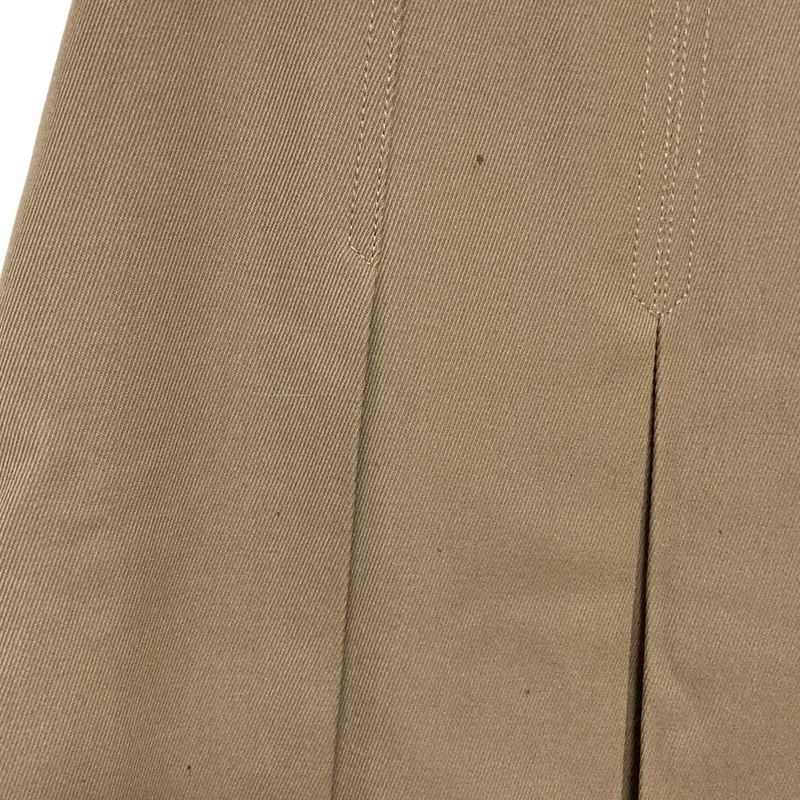 Celine Vintage Horsebit Hardware Knee Length Pleated Skirt Brown Women's Used