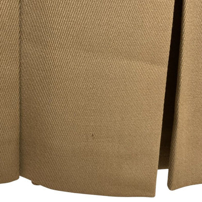 Celine Vintage Horsebit Hardware Knee Length Pleated Skirt Brown Women's Used