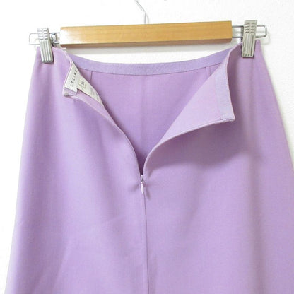 Celine Wool Stretch Knee-Length Flared Skirt Size 36 Purple Women's Used