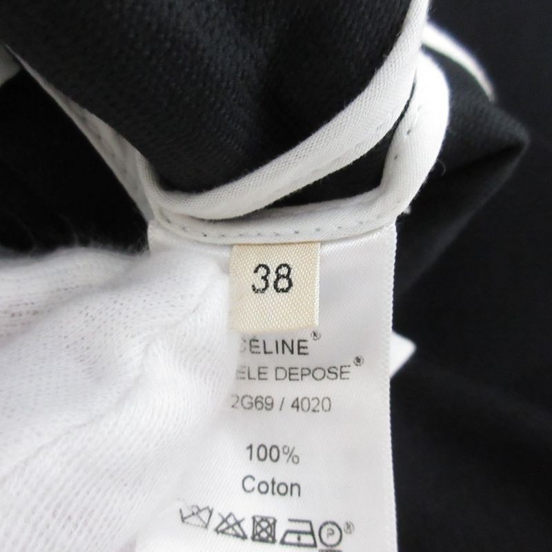 Good Celine Phoebe Period Hem Flared Mermaid Miniskirt Size 38 Black Women's