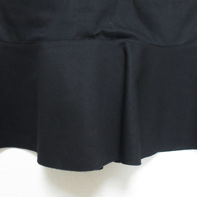 Good Celine Phoebe Period Hem Flared Mermaid Miniskirt Size 38 Black Women's