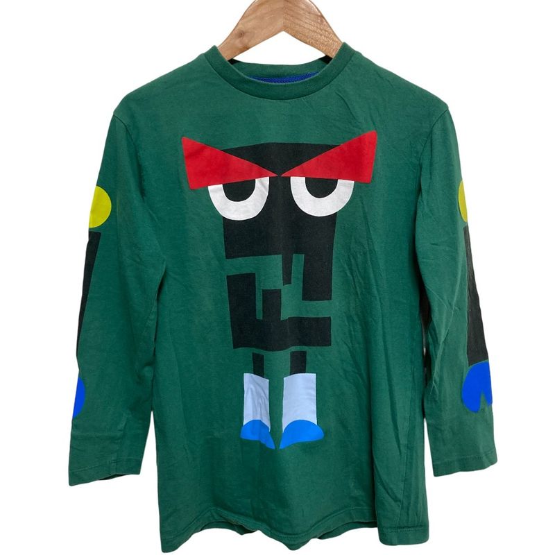Good Fendi Monster Print Kids T-Shirt Size 10a Green Kids Used
