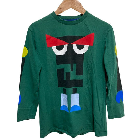 Good Fendi Monster Print Kids T-Shirt Size 10a Green Kids Used