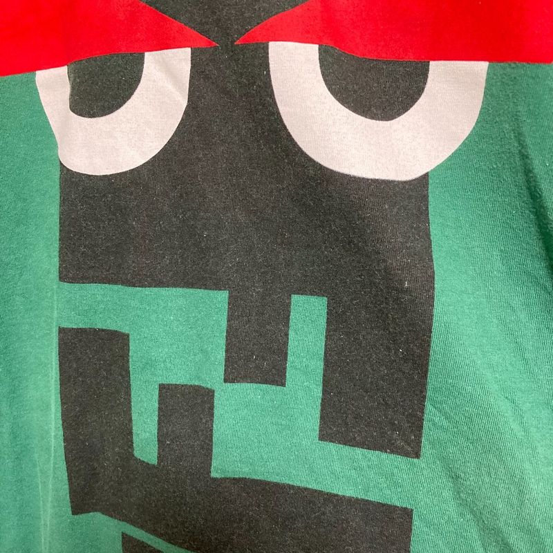 Good Fendi Monster Print Kids T-Shirt Size 10a Green Kids Used