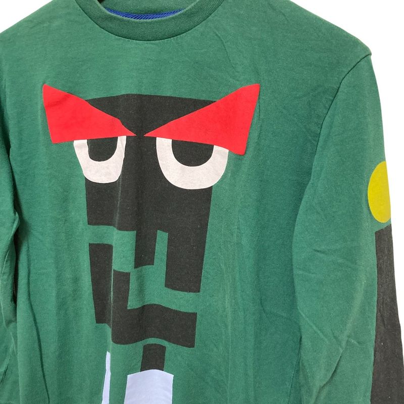 Good Fendi Monster Print Kids T-Shirt Size 10a Green Kids Used