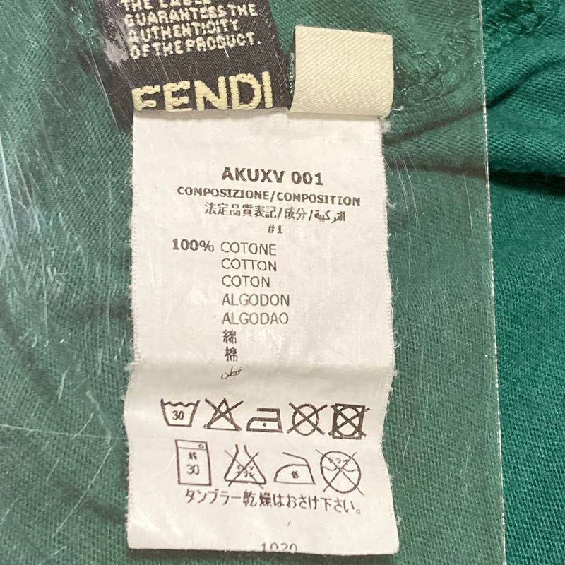 Good Fendi Monster Print Kids T-Shirt Size 10a Green Kids Used