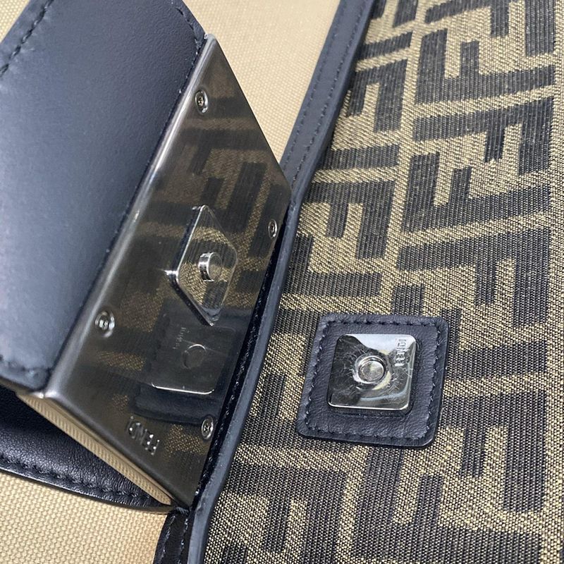 Fendi Handbag Beauty Mamma Bucket 7va478 Brown Beige And Black 3way Leather