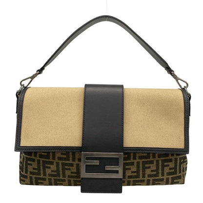 Fendi Handbag Beauty Mamma Bucket 7va478 Brown Beige And Black 3way Leather