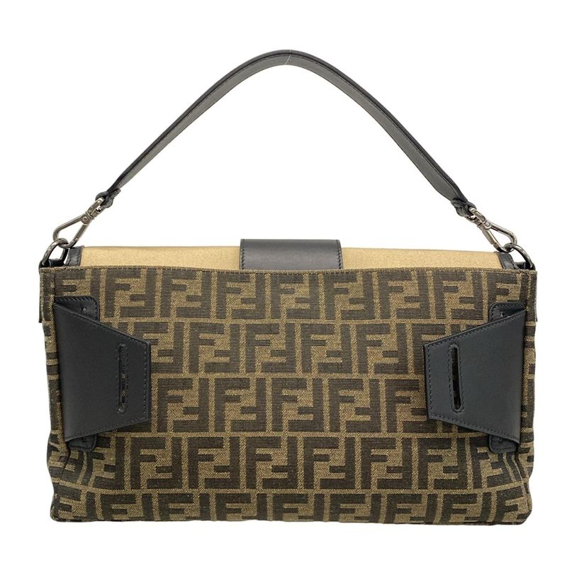 Fendi Handbag Beauty Mamma Bucket 7va478 Brown Beige And Black 3way Leather