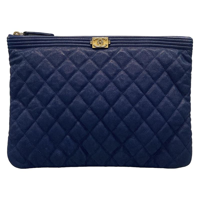 Chanel Clutch Bag Boy Chanel Blue