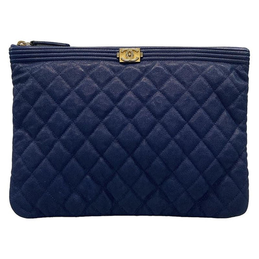 Chanel Clutch Bag Boy Chanel Blue