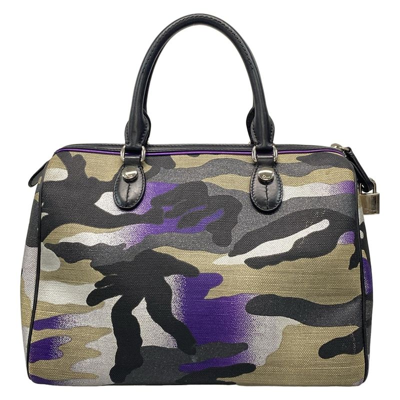 Dior/christian Dior Handbag - Gray X Black X Purple Anselm Lyle / Mini Boston /