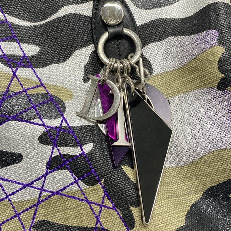 Dior/christian Dior Handbag - Gray X Black X Purple Anselm Lyle / Mini Boston /