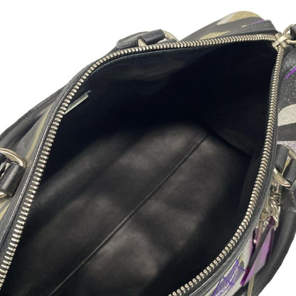 Dior/christian Dior Handbag - Gray X Black X Purple Anselm Lyle / Mini Boston /
