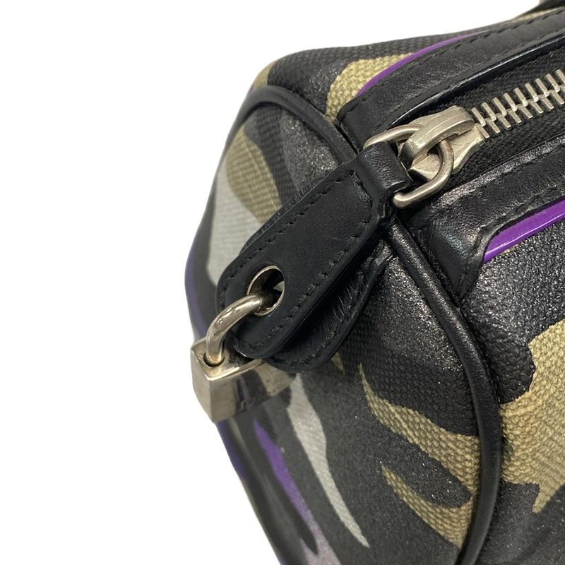 Dior/christian Dior Handbag - Gray X Black X Purple Anselm Lyle / Mini Boston /