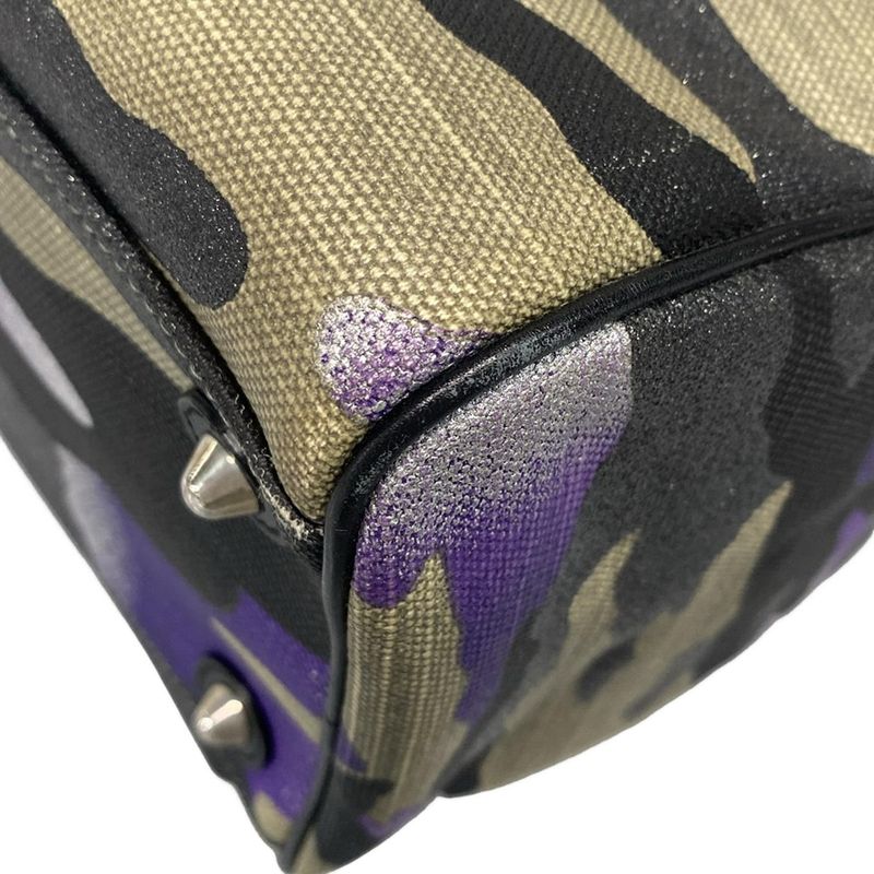 Dior/christian Dior Handbag - Gray X Black X Purple Anselm Lyle / Mini Boston /