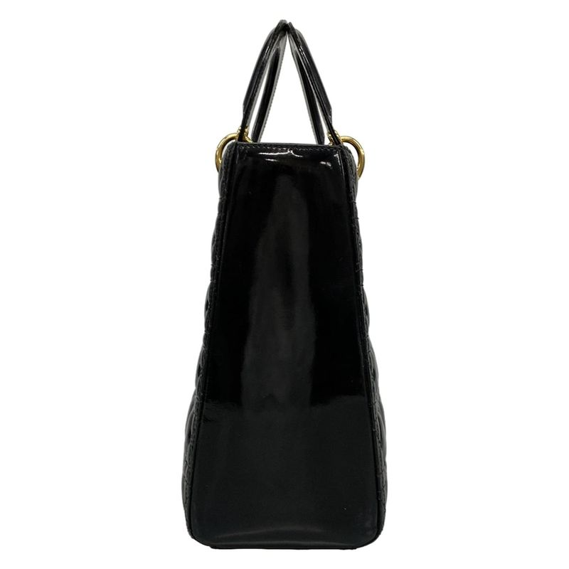 Dior/christian Dior Handbag Lady Dior Large Bag Black Leather
