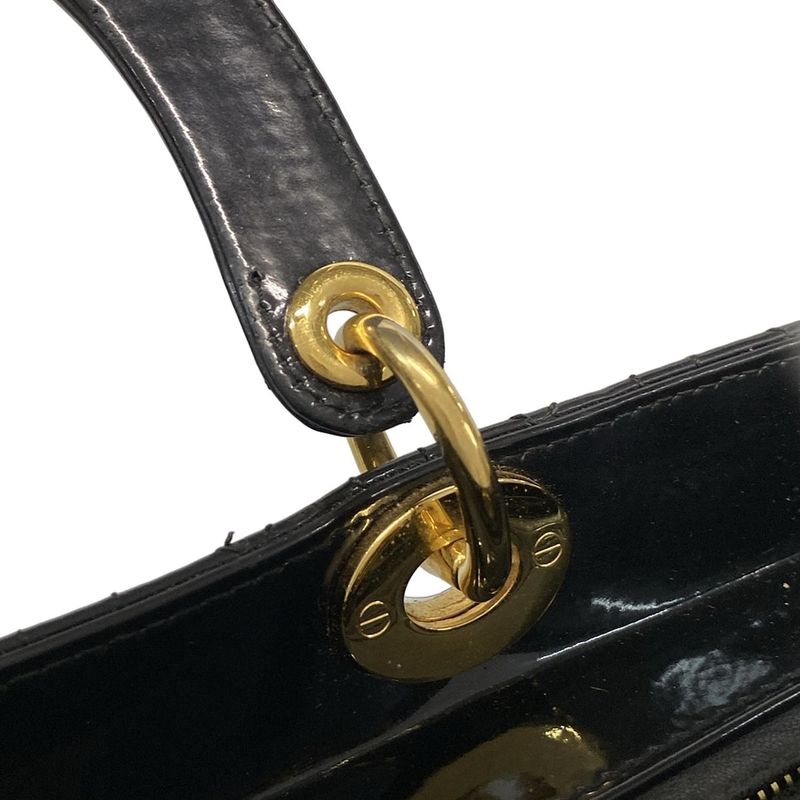 Dior/christian Dior Handbag Lady Dior Large Bag Black Leather