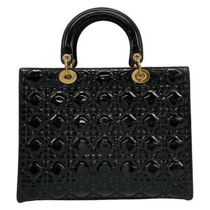 Dior/christian Dior Handbag Lady Dior Large Bag Black Leather