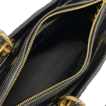 Dior/christian Dior Handbag Lady Dior Large Bag Black Leather